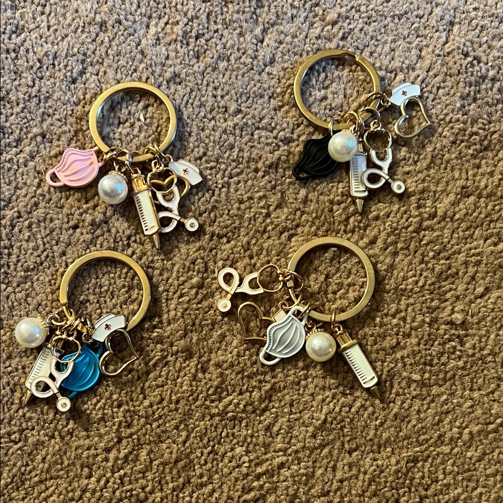 Medical Themed Keychain Set with Charms